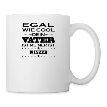 Egal wie cool vater ist WINZER - Tasse - Weiß - Rechts