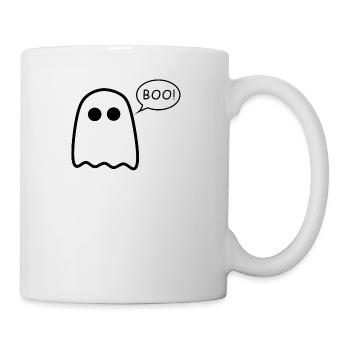 Boo Geist Halloween Gespenst Design Geschenk - Tasse - Weiß - Rechts
