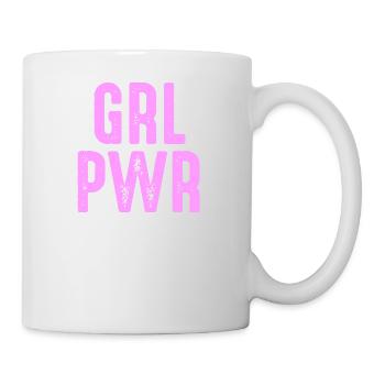 GRL PWR Girl Power cool girls strong women fit - Mug - white - Right