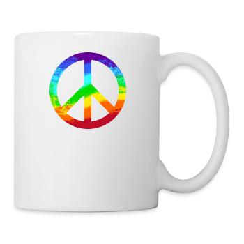 Peace Sign Rainbow Peace Graffiti - Mug - white - Right