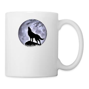 Wolf Full Moon Halloween Night Nightmare Nightmare - Mug - white - Right