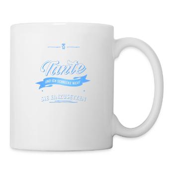 Finger weg! verrückte Tante Verwandte Familie Kind - Tasse - Weiß - Rechts