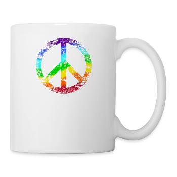 Peace Sign Rainbow Peace Graffiti - Mug - white - Right