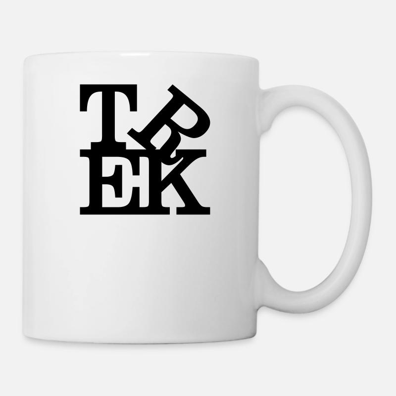 trek Homage to Robert Indiana schwarz innen - Tasse - Weiß
