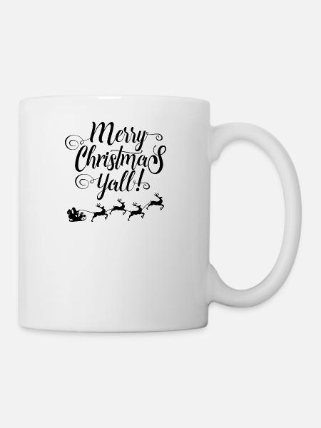 MERRY CHRISTMAS YALL - Tasse - Weiß