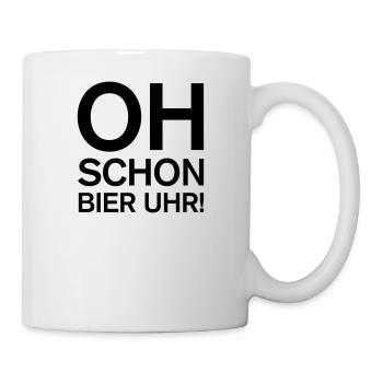 schon Bier Uhr Feierabend Bierdurst löschen Kneipe - Tasse - Weiß - Rechts