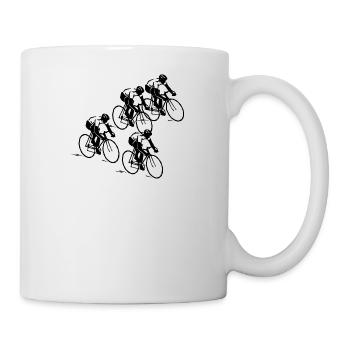 bicycle mountain bike cyclist mountain bike - Mug - white - Right