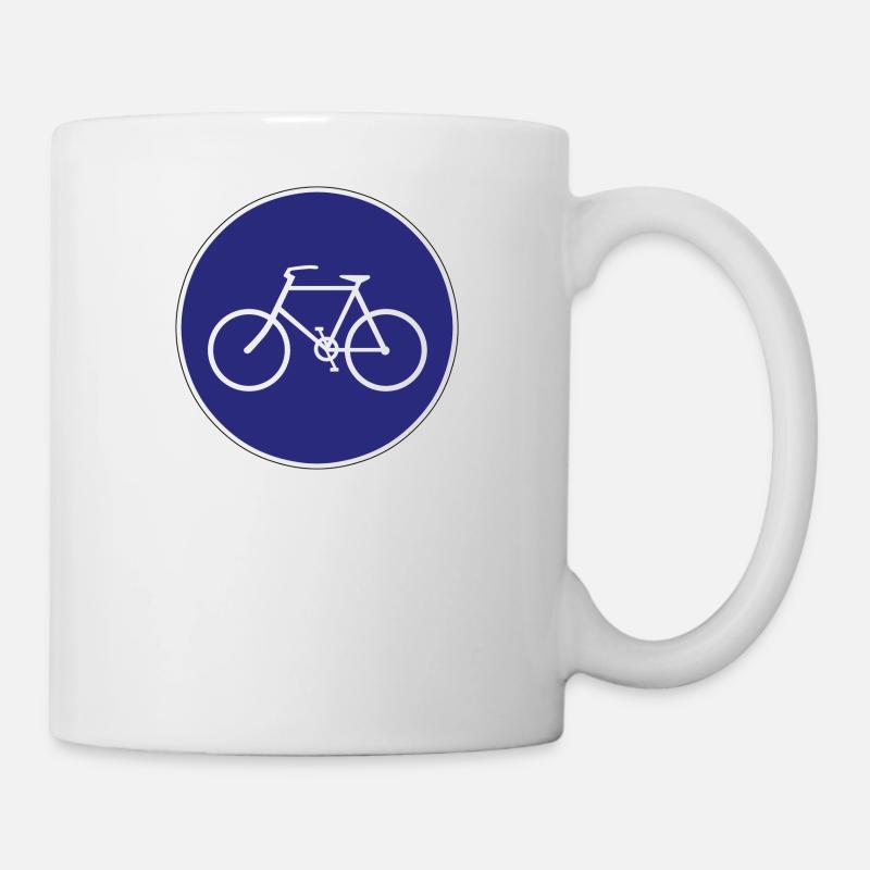 montagne vélo vélo VTT cycliste vélo - Mug blanc - blanc