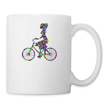 montagne vélo vélo VTT cycliste vélo - Mug blanc - blanc - Droite
