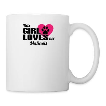 Pour chien Cette fille aime Malinois CADEAUX - Mug blanc - blanc - Droite
