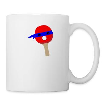 Sport sportlich Weihnachten Tischtennis Ninja - Tasse - Weiß - Rechts
