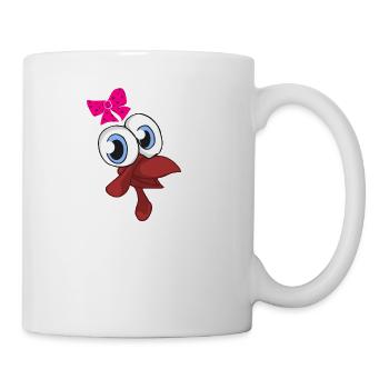Turkey Face Girl Pink Bow - Mug - white - Right