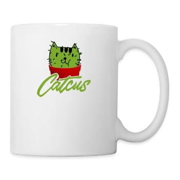 Catcus drôle Cactus Cat Pun shirt - Mug blanc - blanc - Droite