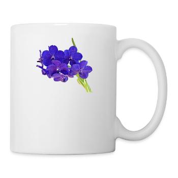 flowers lilies tulips orchids sunflower dahlia ger - Mug - white - Right