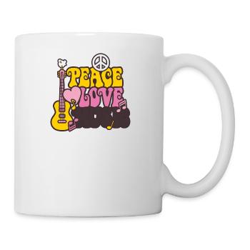 Peace & Love & Music - Mug blanc - blanc - Droite