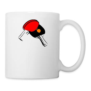 table tennis ping pong tischtennis bat8 - Tasse - Weiß - Rechts