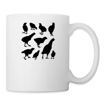 Hühner - Tasse - Weiß - Rechts