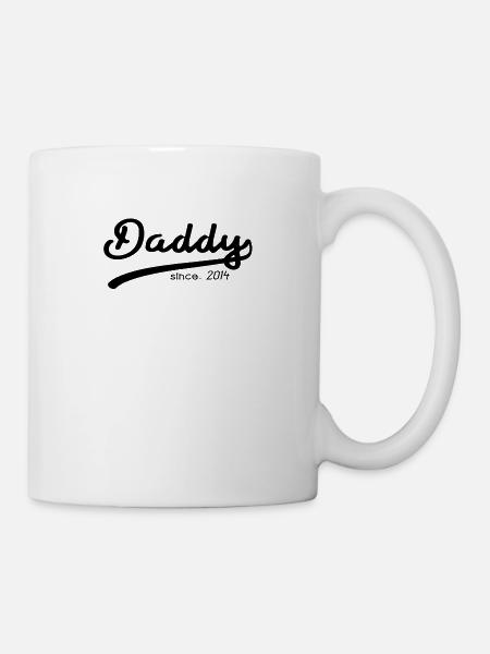DADDY SINCE 2014 VATER PAPA GESCHENK VATERTAG - Tasse - Weiß