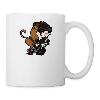 singe Rider - Mug blanc - blanc - Droite