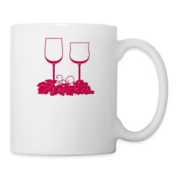 Wine Wine Bottle Glass Bottle Barrels Glasses84 - Mug - white - Right
