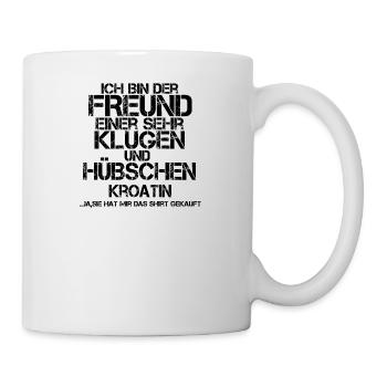 freund einer huebschen geschenk Kroatin - Tasse - Weiß - Rechts
