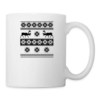 Norweger Pullover - Tasse - Weiß - Rechts