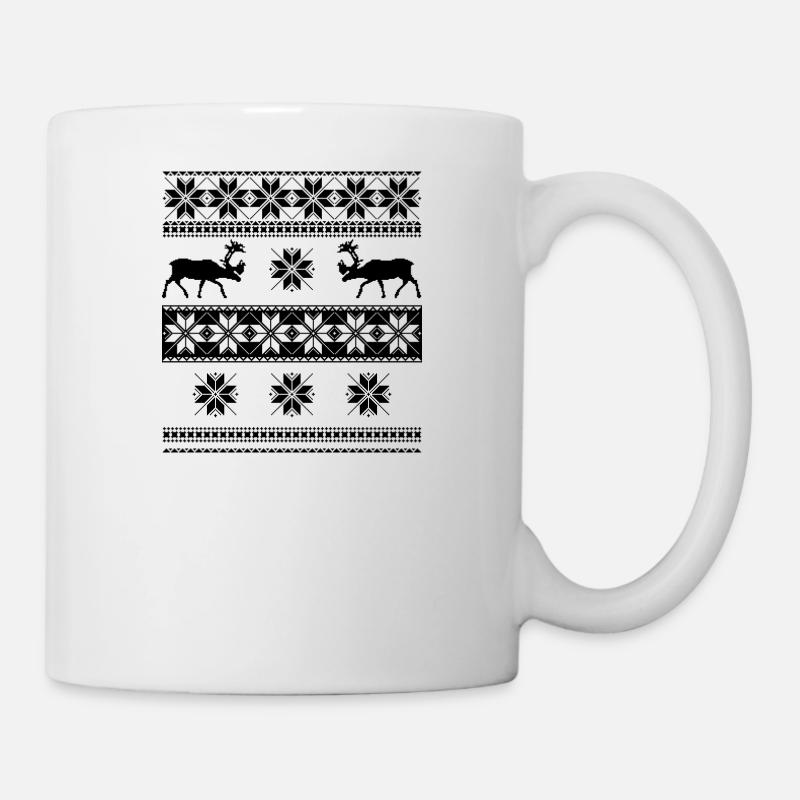 Norweger Pullover - Tasse - Weiß