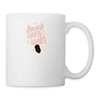 Weihnachten Kinder Schoko Weihnachtsmann Geschenk - Tasse - Weiß - Rechts