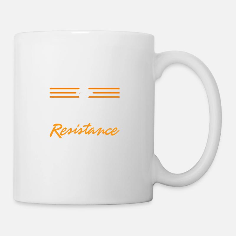 Respect Existence or Expect Resistance Shirt - Tasse - Weiß