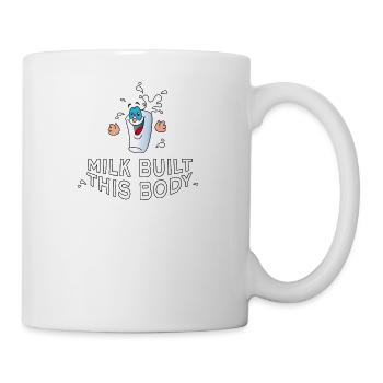 Milk built this body Milch Kaffee Sahne Schokolade - Tasse - Weiß - Rechts