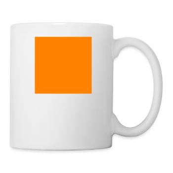 Quadrat orange - Tasse - Weiß - Rechts