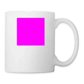 Quadrat pink - Tasse - Weiß - Rechts
