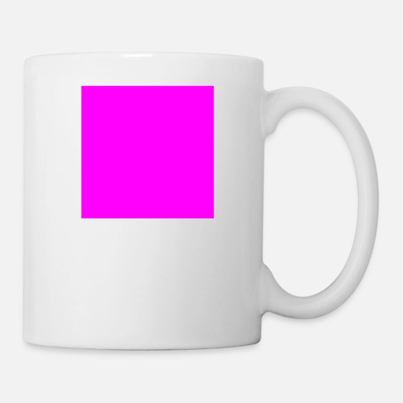 Quadrat pink - Tasse - Weiß