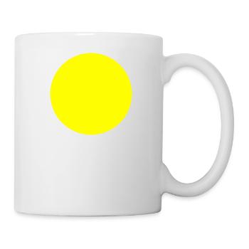 Kreis gelb - Tasse - Weiß - Rechts