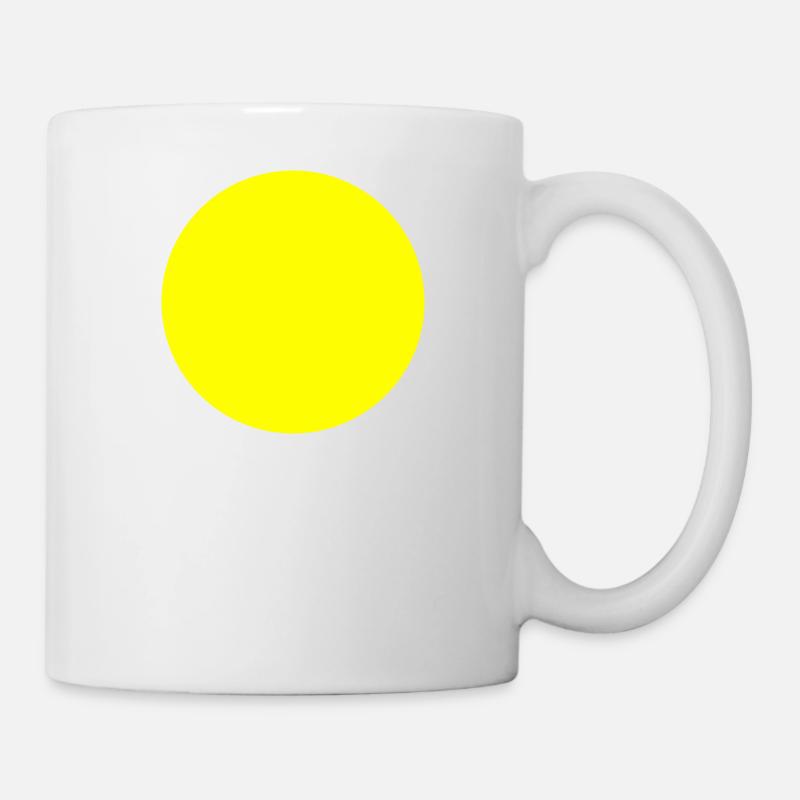 Kreis gelb - Tasse - Weiß