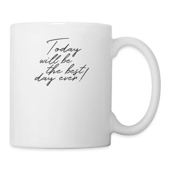 Aujourd'hui sera le meilleur jour - noir - Mug blanc - blanc - Droite
