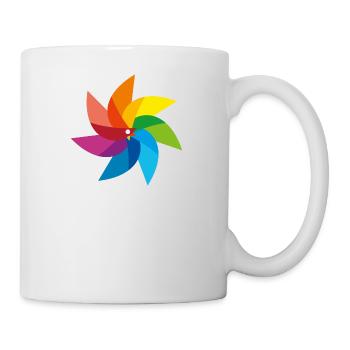 colorful windmill children's toy rainbow summer - Mug - white - Right