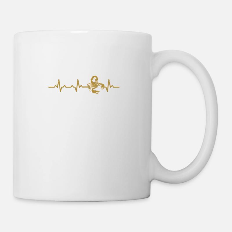 Scorpion cadeau rythme cardiaque du rythme cardiaque, des animaux - Mug blanc - blanc