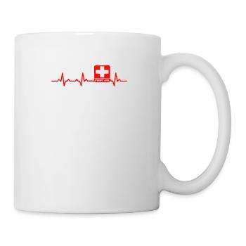 sauvetage cadeau rythme cardiaque du rythme cardiaque ambulancier - Mug blanc - blanc - Droite