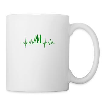 cactus rythme cardiaque cadeau rythme cardiaque Cactus - Mug blanc - blanc - Droite