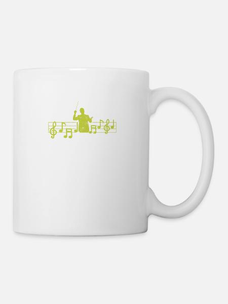 rythme cardiaque du conducteur note musicien cadeau - Mug blanc - blanc