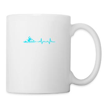 Kanu fahren Herzschlag wassersport geschenk kajak - Tasse - Weiß - Rechts