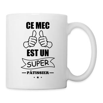 Ce mec est un super pâtissier,cadeau pâtissier - Mug blanc - blanc - Droite