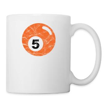 Billard billard orange, cinq cinq millésime - Mug blanc - blanc - Droite