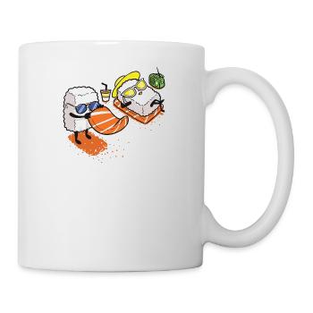 Sushi beach funny fish gift Christmas - Mug - white - Right