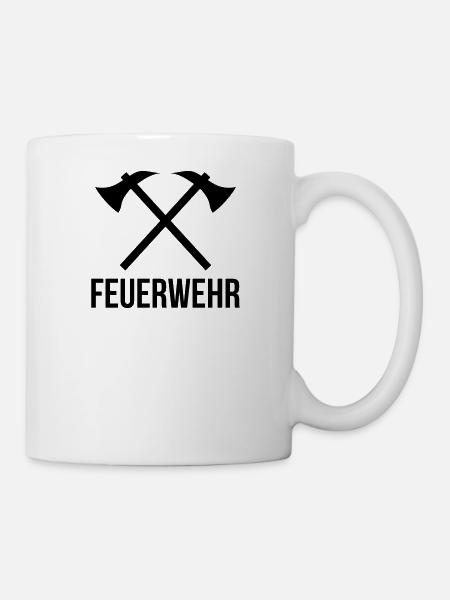 feuerwehr - Tasse - Weiß
