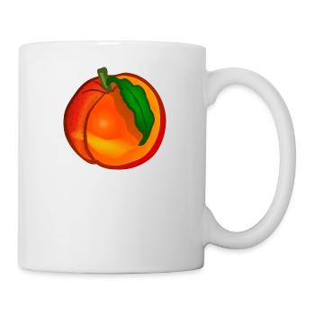 peach pfirsich veggie gemuese fruits2 - Tasse - Weiß - Rechts