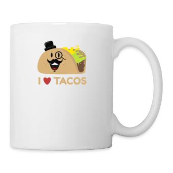 Ich liebe Tacos T-shirt - Tasse - Weiß - Rechts