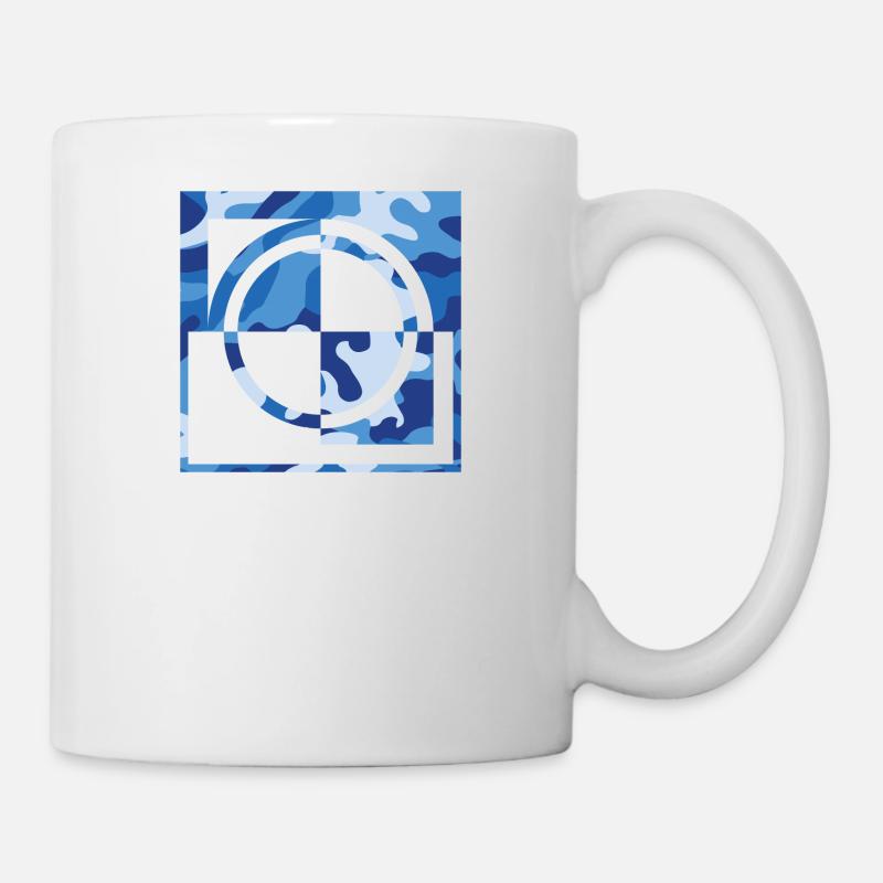 Blue camouflage - Mug - white