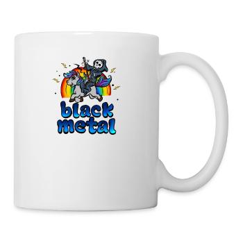 Black Metal Music Unicorn Pony Rainbow Pink Fan - Mug - white - Right